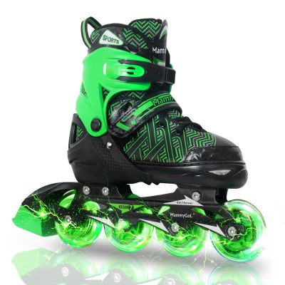 MammyGol Adjustable Inline Skates for Kids, Roller Skates with Featuring All Illuminating Wheels Beginner Skates for Girls and Boys, Youth and Teens