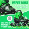 MammyGol Adjustable Inline Skates for Kids, Roller Skates with Featuring All Illuminating Wheels Beginner Skates for Girls and Boys, Youth and Teens view 4