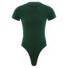 Linjinx Men's Athletic Supporters Bodysuit Round Neck Leotard Underwear Wrestling Singlet Jumpsuit Green X-Large view 3