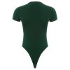 Linjinx Men's Athletic Supporters Bodysuit Round Neck Leotard Underwear Wrestling Singlet Jumpsuit Green X-Large view 4