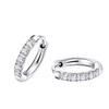 ENVYOU 316L Surgical Steel Huggie Hoop Earrings,Dainty Pave Cubic Zirconia Cartilage Tiny Earring for Sensitive Ears Hypoallergenic Lightweight (Silver 8mm) view 1