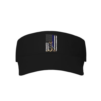 Piguncle German Shepherd Police K9 Thin Blue Line Flag 2 Sun Protection Sunscreen Visor Cap