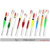 LBGMEIG Fishing Rod 10pcs Set Fishing Floats Wooden Bobbers Fishing Floating Drift Vertical Buoy Mix Sizes Fishing Accessory Portable view 2