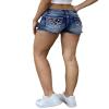 TACSTRUN Women's Ripped High Waisted Jean Shorts American Flag Frayed Raw Hem Casual Denim Shorts,Blue,Small view 4