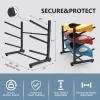 Sedeke Kayak Stand, 3 Racks for Kayaks,Racks for Outdoor Storage, Aluminum Standing Rack for Canoe Boat Surfboard Indoor Outdoor-300 lb Capacity view 2