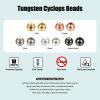 TG-DZURI Tungsten Beads for Fly Tying, 50pcs Tungsten Cyclops Beads Natural Color 4.6mm Sizes Fly Tying Materials Beads Hook Size 6#-8# view 3