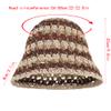 Minache Women Crochet Bucket Hats Floppy Beach Hat Floral Cap Foldable Outdoor Knitted Beanies (08180 Brown) view 2