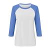 3/4 Length Sleeve Women Tops Raglan Sleeve Womens Tops Casual Loose Fit T-Shirt Tunics Blouses view 3