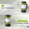 Camping Lantern Rechargeable, Alpswolf Camping Flashlight 4000 Capacity, 6 Modes, IPX4 Waterproof, Led Lantern for Camping, Hiking, Outdoor Recreations Green 4 Packs view 2