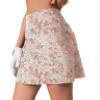 Oyamiki Tennis Golf Dresses Skorts for Women High Waisted with 4 Zipper Pockets Yellow Orange Print M view 3