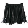 NineFit Basics Girls Lace Bike Short Dance Undershorts Kids Solid Floral Bowknot Trim Short Leggings Underwear for (Black, 4-5 Years) view 1