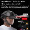 Night Vision Goggles Head Mounted with 3D Vision Effect 8X Digital Zoom 36MP Photos 4K Videos Recording Infrared Binocular for Adults with Tactical Light, Viewing in 100% Darkness,32GB Card view 3