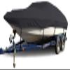 10-24FT Waterproof Boat Cover 420D Trailerable Boat Covers, for V-Hull, TRI-Hull, Runabout Boat, Pro-Style Bass Boats, Black,16~18.5FT94in view 1