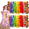 AMAZING TIME 25 Count Hawaiian Lei Bulk, Tropical Luau Hawaii Theme Silk Flower Necklace for Beach Holiday Wedding Birthday, Aloha Summer Supplies view 1