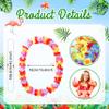 AMAZING TIME 25 Count Hawaiian Lei Bulk, Tropical Luau Hawaii Theme Silk Flower Necklace for Beach Holiday Wedding Birthday, Aloha Summer Supplies view 2