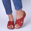 Women's Sandals Outdoor Womens Wedge Sandals Dressy Sandal Rubber Sole Comfortable Walking Casual Slip on Summer ShoesRed,6 view 4