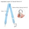 uxcell Purse Strap Replacement, 27.5-53inch Adjustable Canvas 1.5inch Wide Crossbody Shoulder Strap for Handbag Guitar(Sky Blue, Silver Buckle) view 2