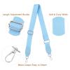 uxcell Purse Strap Replacement, 27.5-53inch Adjustable Canvas 1.5inch Wide Crossbody Shoulder Strap for Handbag Guitar(Sky Blue, Silver Buckle) view 3