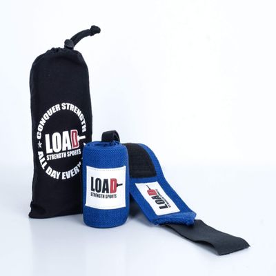 Load Strength Sports The Champ Wrist Wraps (Blue, 36")