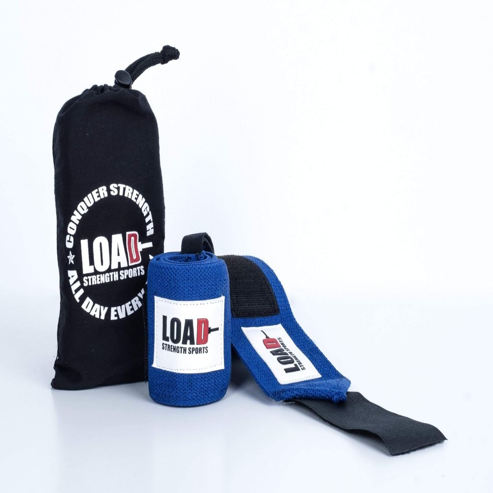Load Strength Sports The Champ Wrist Wraps (Blue, 36")