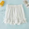 NineFit Basics Girls Lace Bike Short Dance Undershorts Kids Solid Floral Bowknot Trim Short Leggings Underwear for (White, 2-3 Years) view 3