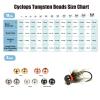 TG-DZURI Tungsten Beads for Fly Tying, 50pcs Tungsten Cyclops Beads Silver Color 3.5mm Sizes Fly Tying Materials Beads Hook Size 10#-12# view 2