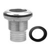 HZSIFU Barbed Short Straight Thru-Hull Fitting with Nut & Custom Gasket for 1-1/4 I.D. Hose, Marine Stainless Steel 316 Through Hull Connecter Hose Skin Fitting Drain for Boat RSV Yacht view 1