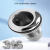 HZSIFU Barbed Short Straight Thru-Hull Fitting with Nut & Custom Gasket for 1-1/4 I.D. Hose, Marine Stainless Steel 316 Through Hull Connecter Hose Skin Fitting Drain for Boat RSV Yacht view 3