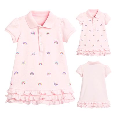 AIMAOMI Girls Tennis Outfit Sleeveless Dress Tank Top Shorts Skorts Set Sportswear Workout Athletic (Pink, 5-6Years)