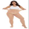 CozyWow Plus Size Tights for Women 80D Soft Solid Color Semi Opaque Pantyhose High Waist 1X 2X 3X 4X Skin-XL view 2