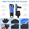 BROTOU Shin Guards Soccer Youth, Soccer Shin Guards for Kids 3-15, Light Weight Adjustable Straps Shin Pads Protection Equipment with Ankle and Leg Calf Protection (Blue, XS) view 2