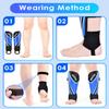 BROTOU Shin Guards Soccer Youth, Soccer Shin Guards for Kids 3-15, Light Weight Adjustable Straps Shin Pads Protection Equipment with Ankle and Leg Calf Protection (Blue, XS) view 3
