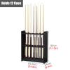 Modern White Pool Cue Storage Rack Stand,Heavy Duty Floor Wood Golf Club Organizer,Large Capacity Billiard Cue Rack/Pool Stick Holder Shelf (Size: 12 Sticks) view 2