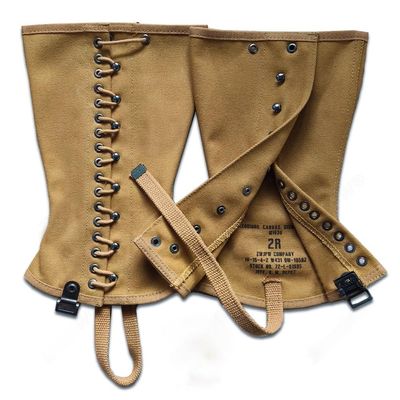 BYCDYBJBSM M1938 Soldier Leggings Pure Cotton Canvas Gaiters World War II American Leggings Gaiters for Hiking Replica (2R)