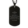 Adjustable Black Dog Tag Birthday Gifts for Grandson Gifts From Grandma, Christmas Graduation for Grandson Take pride in how far you've come and have faith in how far you can go. Love, Grandma view 1
