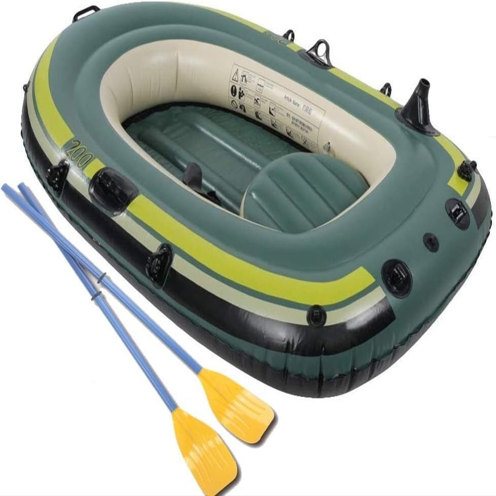 CYUIOTER Two Adult Inflatable Fishing Boats, Children's Inflatable Boats with Paddles, and Inflatable rafts for Fishing,