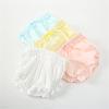 NineFit Basics Toddler Baby Girls Solid Cotton Soft loomers Undies Infant Kids Ruffle Breathable Briefs Underwear (White, 2-3 Years) view 4