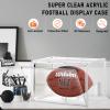2 Pack Football Display Case, KKU Acrylic Clear Football Case Full Size with Magnetic Door, Professional Memorabilia Football Display Boxes Football Holder Dust and UV Protection view 2