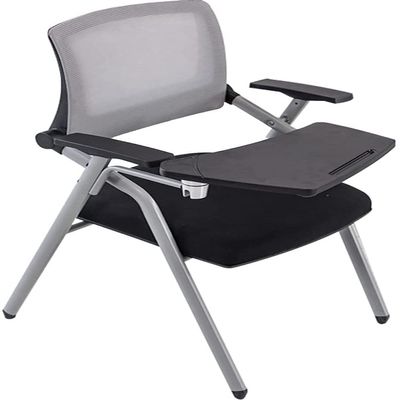 CukUJH Office Chair Training Chair with Writing Board Comfortable Folding Chair Office Computer Chair, Bearing 150kg (Size: 57 * 49 * 86cm), Grey