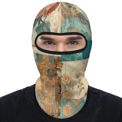 DJUETRUI Balaclava Face Mask for Men Women Ornate Style Pattern Full Mask for Outdoor Sport Cycling Fishing Cap, 1