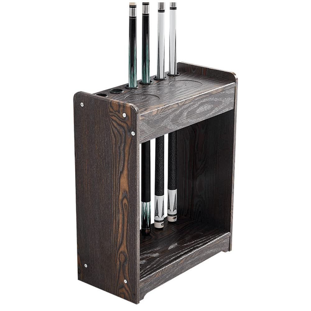 Ball Cue Stand Rack School Billiards Pool Stick Holder Holds 6 Cue Sticks Floor Stand Pool Cue Rack Wooden Freestanding Billiard Cue Racks for Billiard Room