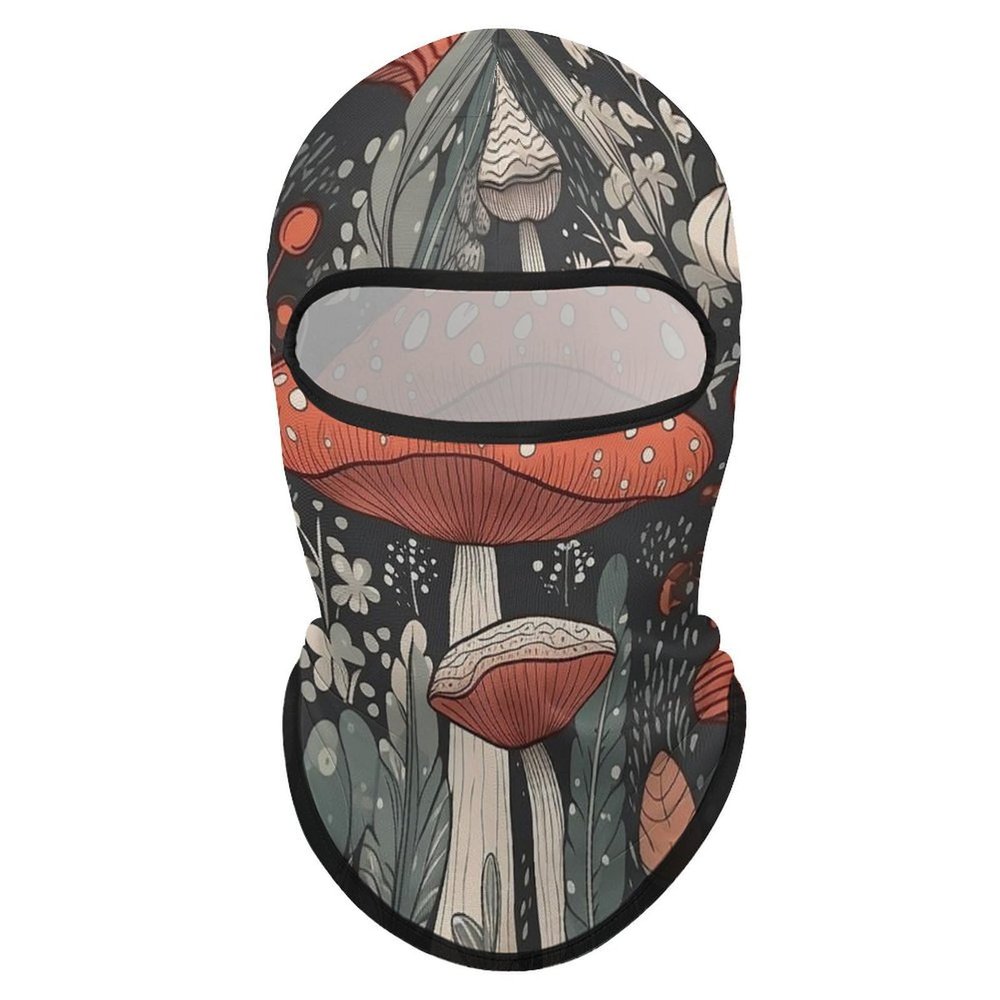 DJUETRUI Balaclava Face Mask for Men Women Red and White Mushroom Full Mask for Outdoor Sport Cycling Fishing Cap, 1