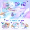 MammyGol Kids Roller Skates for Girls or Boys, 4 Size Adjustable Roller Skates for Children with Beautiful Butterflies, Beginner Kids Light up Roller Quad Skates Indoor Outdoor (Purple) view 2
