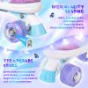 MammyGol Kids Roller Skates for Girls or Boys, 4 Size Adjustable Roller Skates for Children with Beautiful Butterflies, Beginner Kids Light up Roller Quad Skates Indoor Outdoor (Purple) view 4