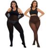 CozyWow Plus Size Tights for Women 80D Soft Solid Color Semi Opaque Pantyhose High Waist 1X 2X 3X 4X Black+Brown-3XL view 2