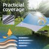 12X14FT Camping Tarp with 2 Poles, UV UPF50+ Lightweight Car Awning Sun Shelter, PU3000 Waterproof Tarp for Camping, Hiking and Backpacking Trips view 3