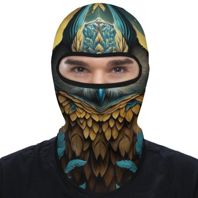 DJUETRUI Balaclava Face Mask for Men Women Owl Wings Full Mask for Outdoor Sport Cycling Fishing Cap, 1
