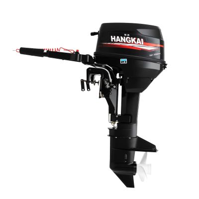 Serendicy Short Shaft Outboard Engine 12HP 2 Stroke Boat Engine with CDI & Water Cooling System, Tiller control Manual start Outboard Motor
