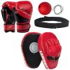 EUMAYES 3-in-1 Kids Boxing Gloves and Punching Mitts Set, Boxing Pads with Boxing Reflex Ball, Kids Boxing Equipment Set for MMA Training, Muay Thai, Karate, Taekwondo view 1