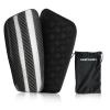 FANCYWING Carbon Fiber Soccer Shin Guards for Kids Youth Adults, 1 Pair Carbon Fiber Football Leg Guard Plates, Lightweight and Compact, Protective Soccer Equipment Large view 1